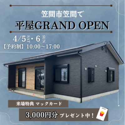 【完成見学会】猫ちゃんと暮らすホテルライクな平屋【笠間市】